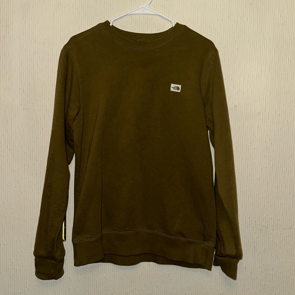 North Face Heritage Patch Crew Forrest Green S - image 1